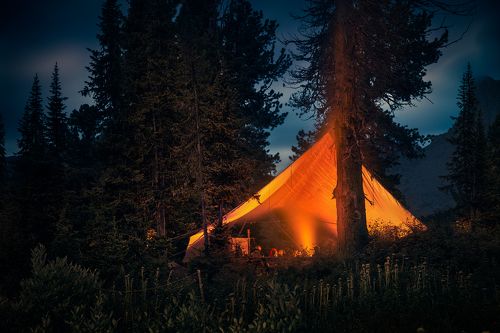 Холодный вечер у костра / Cold evening by the fire