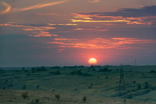 Закат на реке Воргол