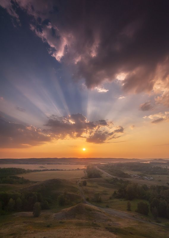 кувандык, закат, вечер, тишина, безмолвие, жара, дымка, лето, оренбуржье Безмятежность фото превью