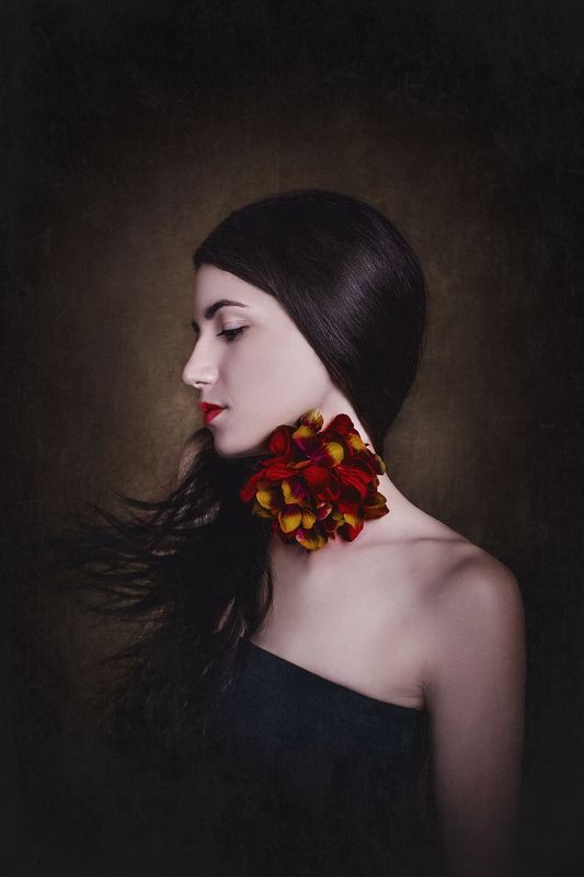 portrait fashion dark RED фото превью