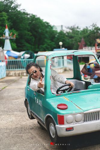 man in the car