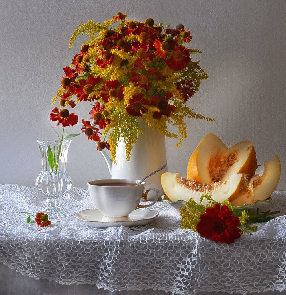 still life,натюрморт,  лето, август, фото натюрморт, цветы,стихи, дыня, десерт, Колова Валентина