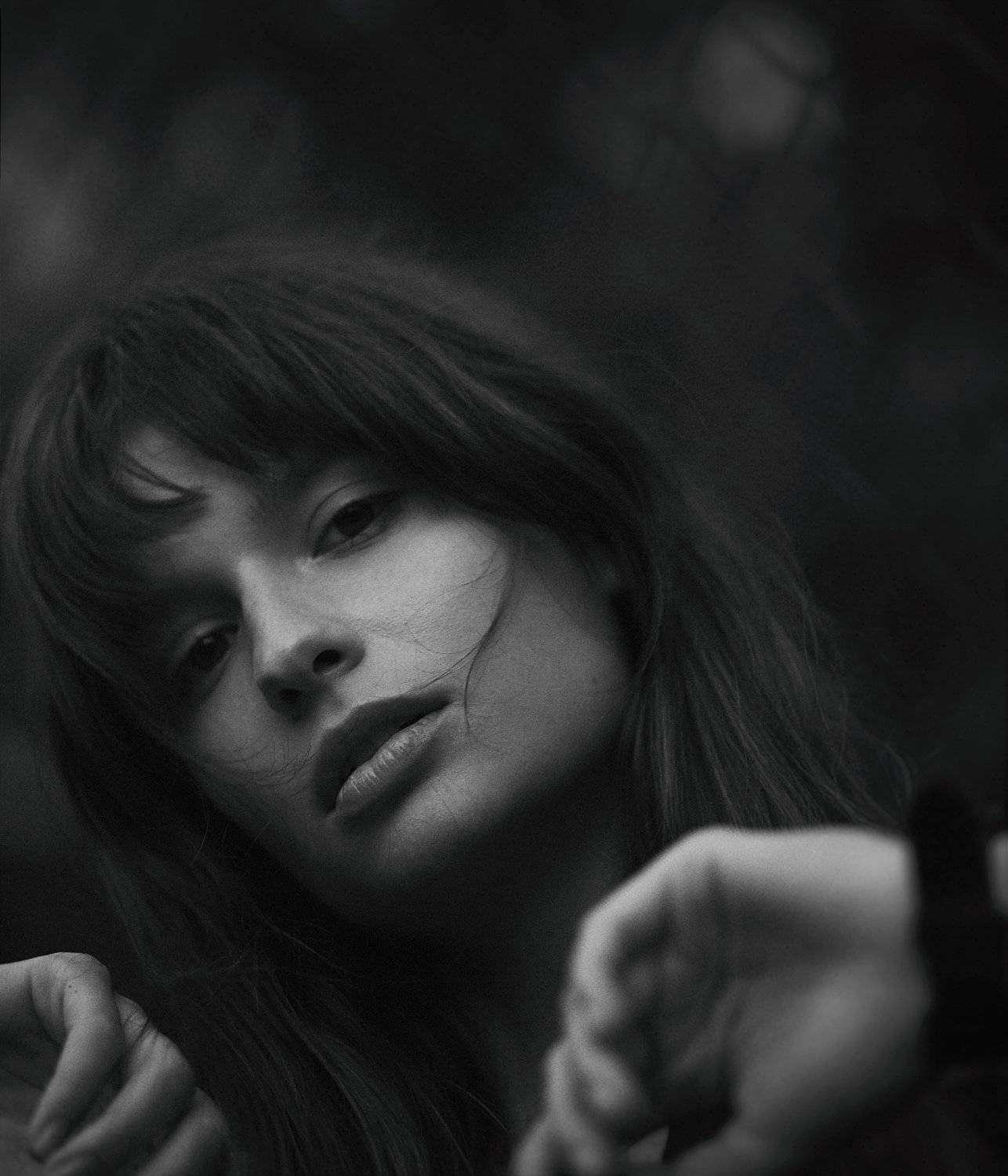 девушка, портрет, чб, Иван Копченов