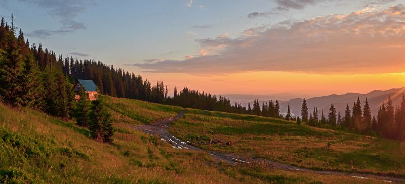 карпаты, мармаросский массив, полонына струнге, вечер Вечер в горах фото превью