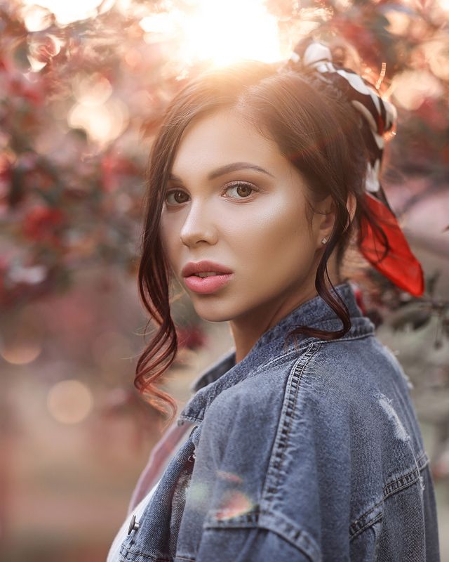 портрет арт art девушка красота модель цветы сады Anastasia фото превью