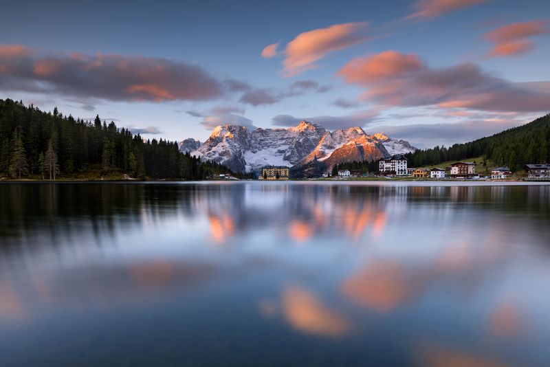 Hugo, Só, HugoSó, Nikon, D810, NikonD810, Dolomites, Misurina, Lake, Italia, Italy, Dolomiti, Lago, Clouds, Water Misurina On Fire фото превью