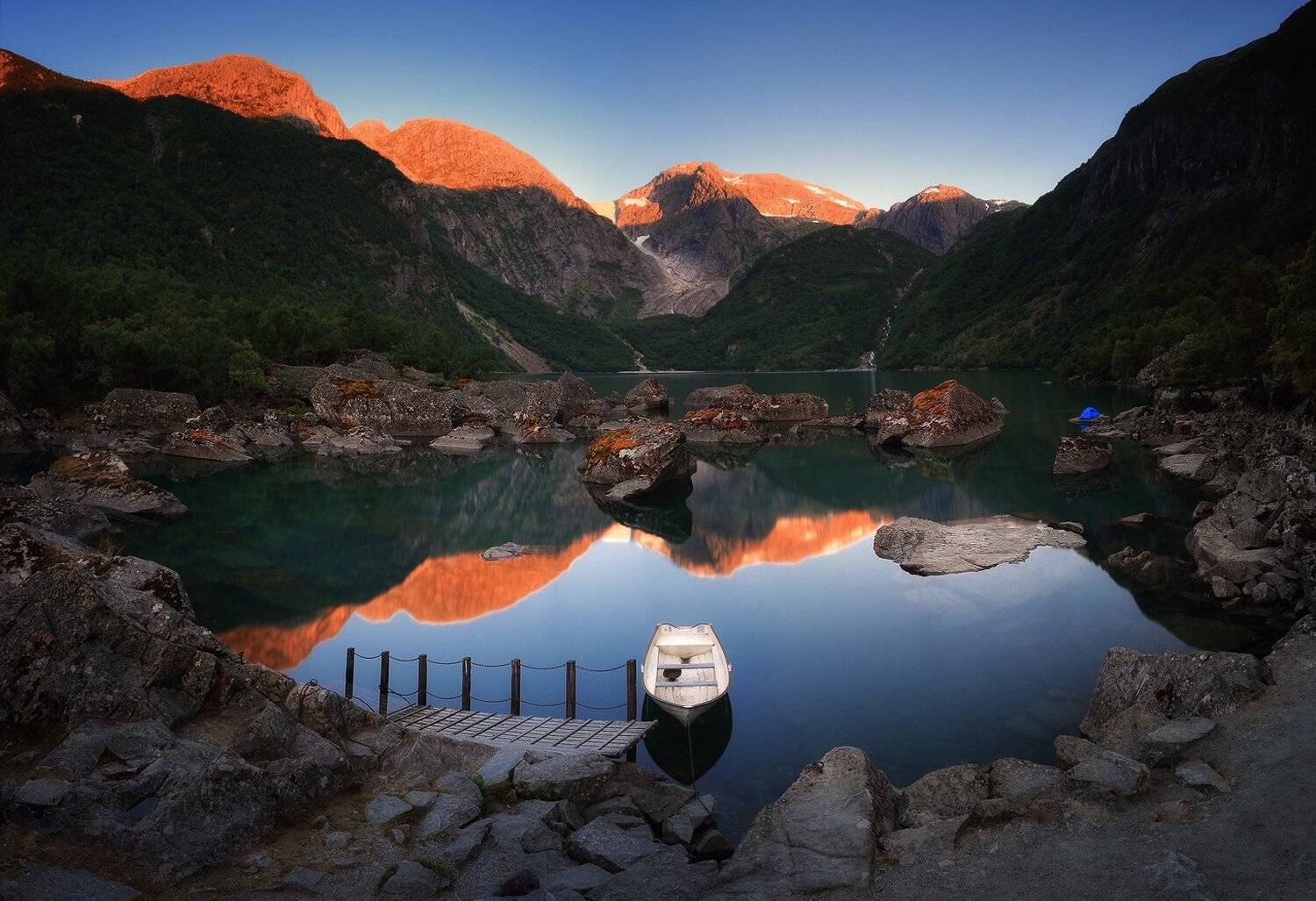 норвегия, лето, озеро, горы, панорама, Евгений Матюшенков