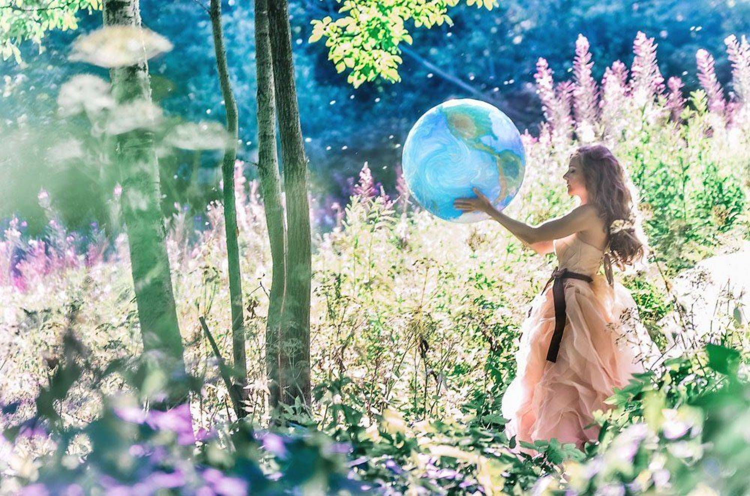 планета, земля, девушка, фотосессия в лесу, фотограф спб, Аверина Елена