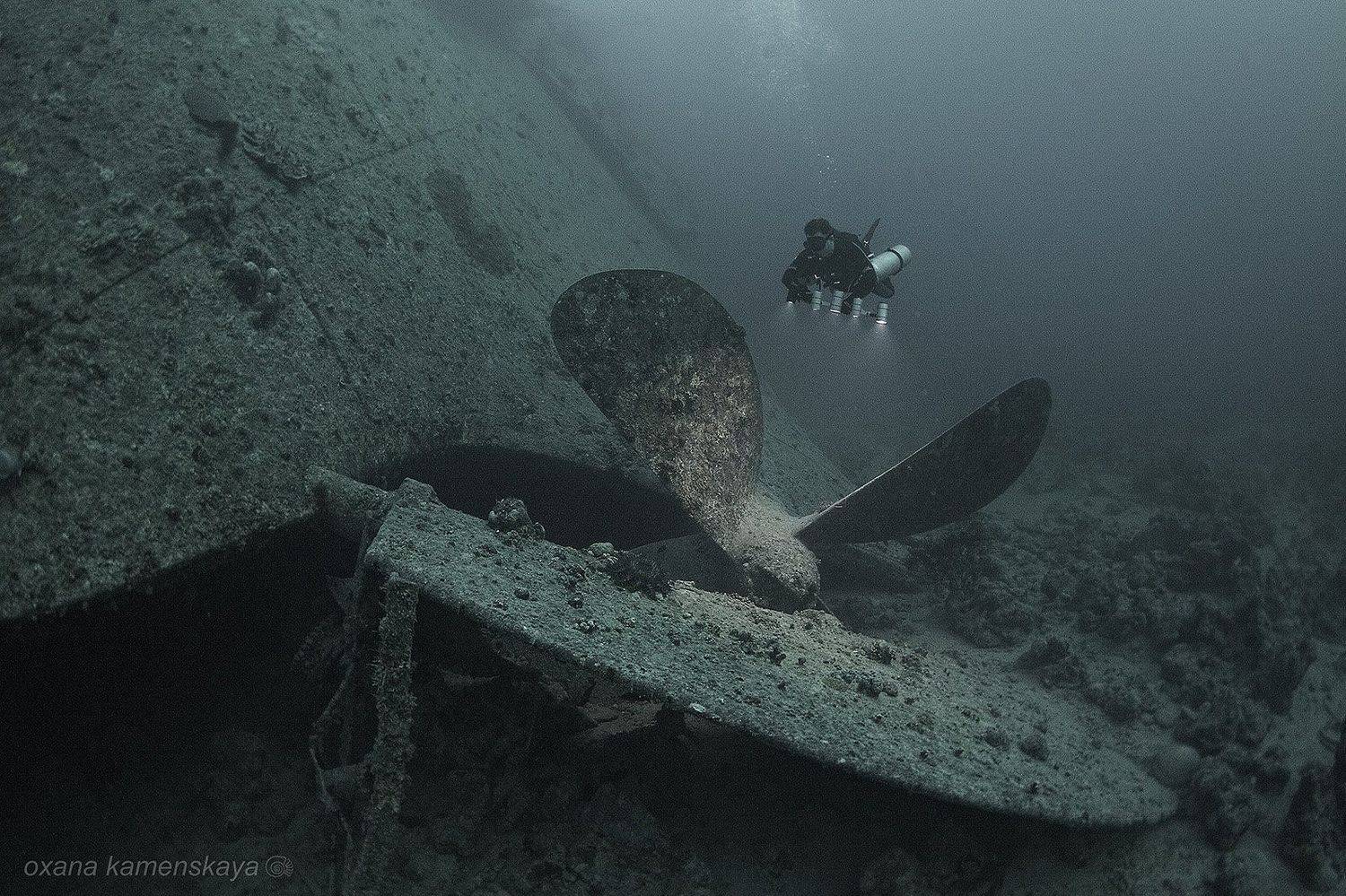 Thistlegorm wreck diving underwater, Оксана Каменская