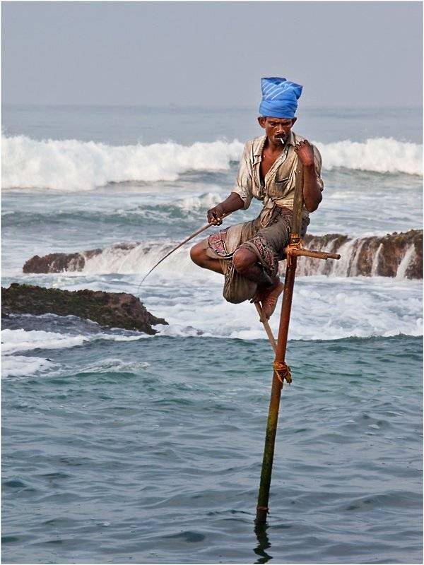 sri lanka, stick fisherman, Олег Федин
