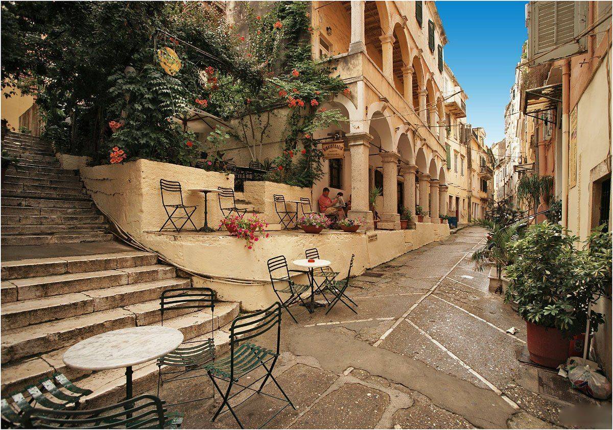 город, керкира, корфу, греция, городской пейзаж, кафе-библиотека, Сергей Гаспарян