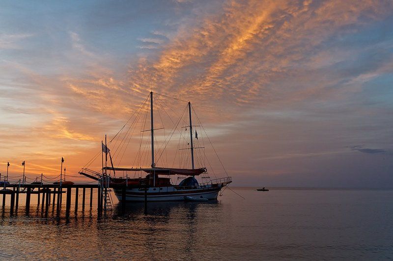 восход, море, солнце, облака  фото превью