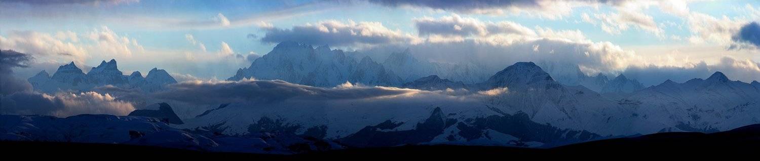 облака, горы, главный кавказский хребет, кбр, Zaur Vorokov