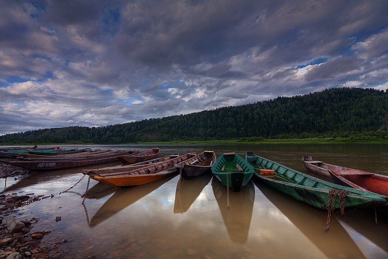 лодки, тайга, турала, мрас-су  фото превью