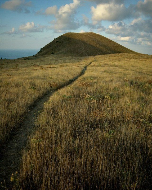 крым, природа, пейзаж, панорама, утро, дорога  фото превью