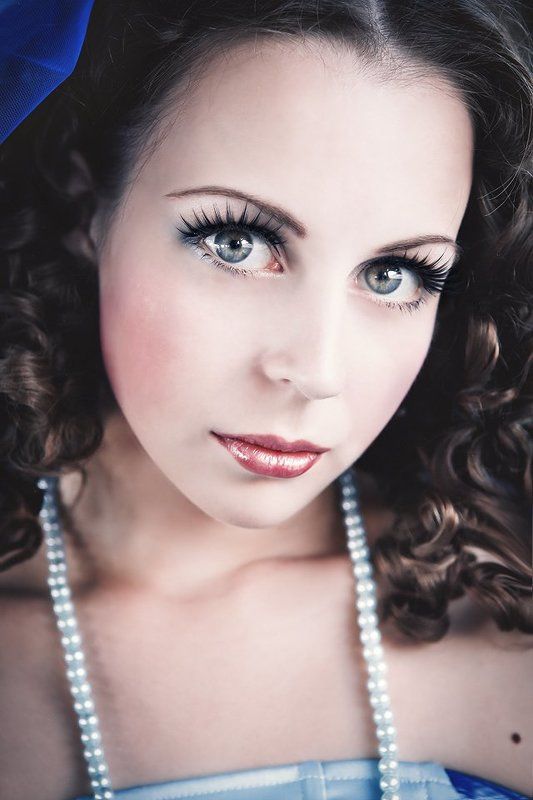 взгляд, портрет, девушка, кукла  фото превью