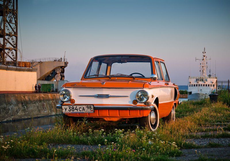 заз, запорожец, ушастый, оранжевый, советский, заз-968  фото превью