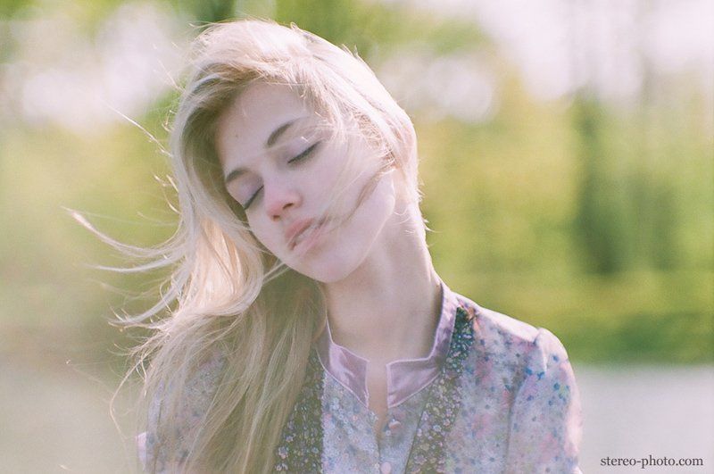 зенит, пленка, девушка, портрет  фото превью