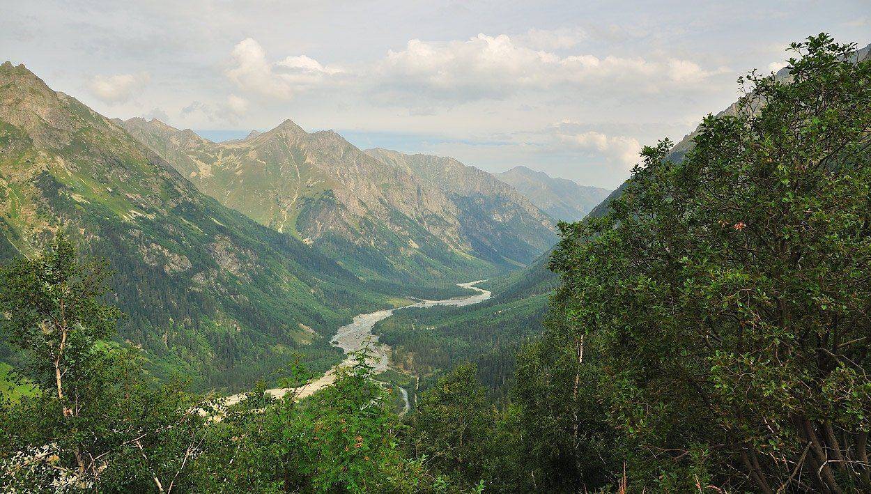 горы, река, долина, Олег