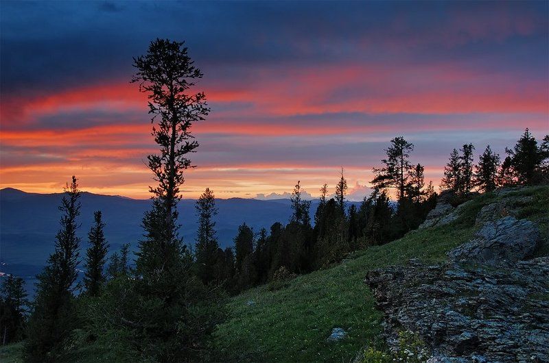 закат, восточный казахстан  фото превью