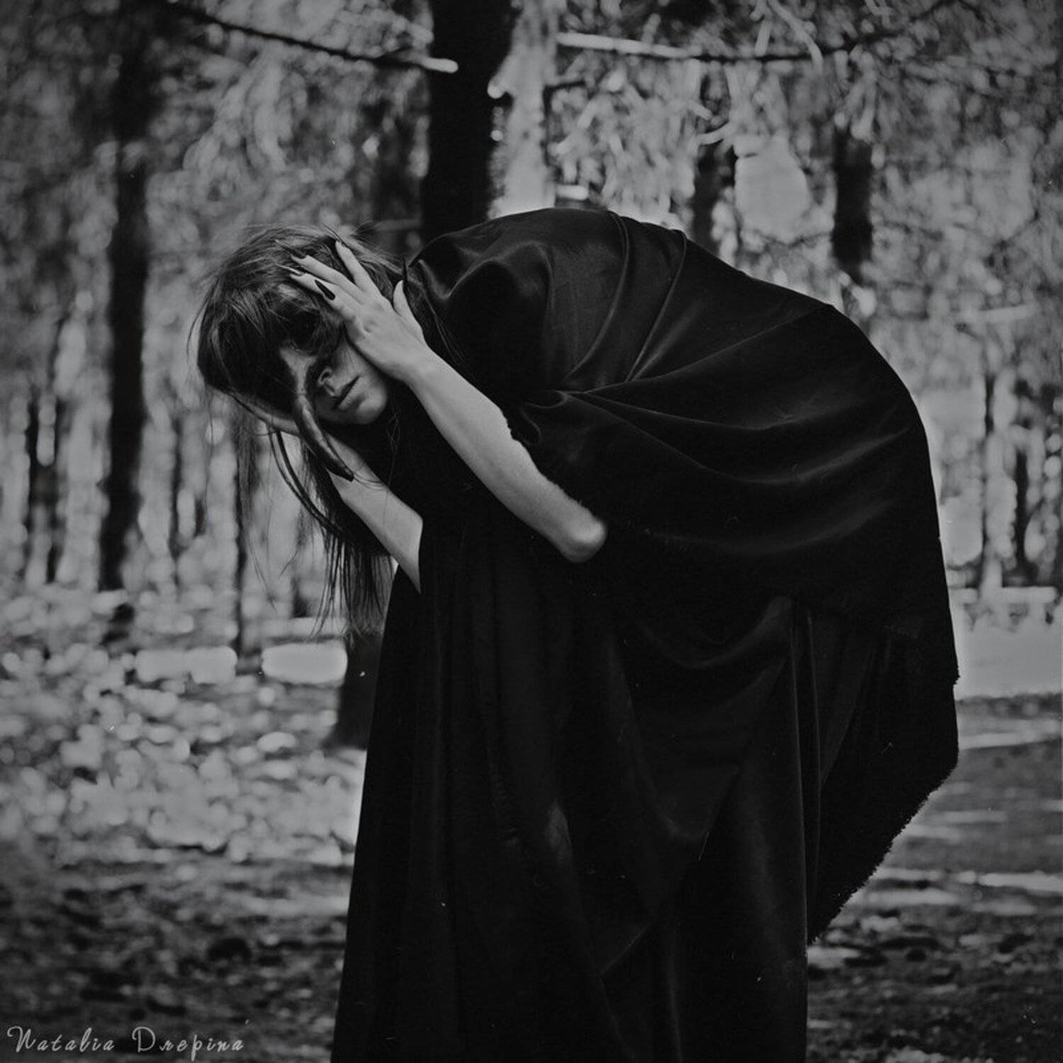 plague, disease, infection, witch, mask, cape, black and white, atmospheric, dark, claws, death, Natalia Drepina