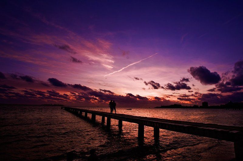 noumea, sea, sunset, ocean, beach, kids  фото превью