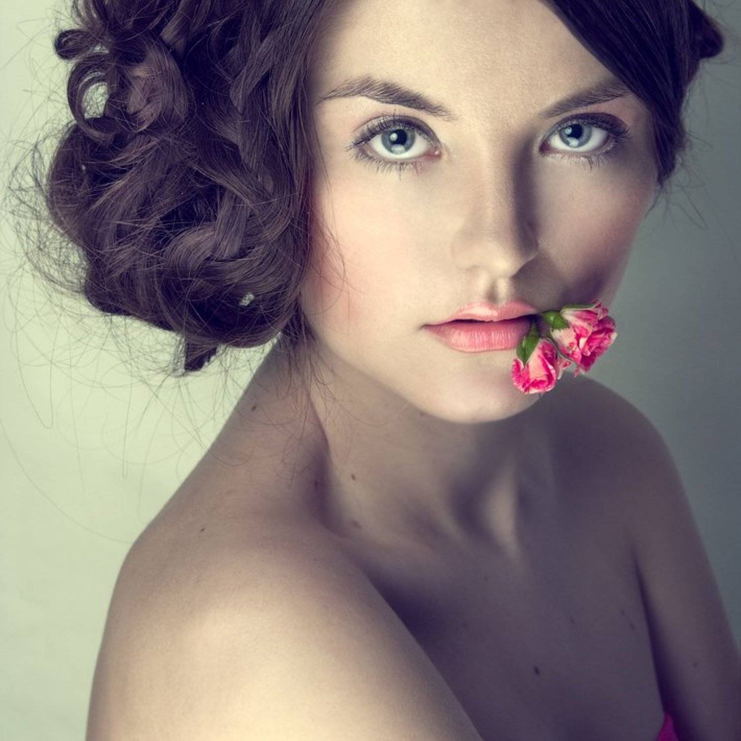 портрет, девушка, роза, Natalee Wine