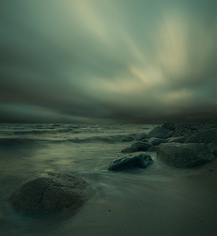 финский залив, финский, залив, длинная выдержка, вечер, закат  фото превью