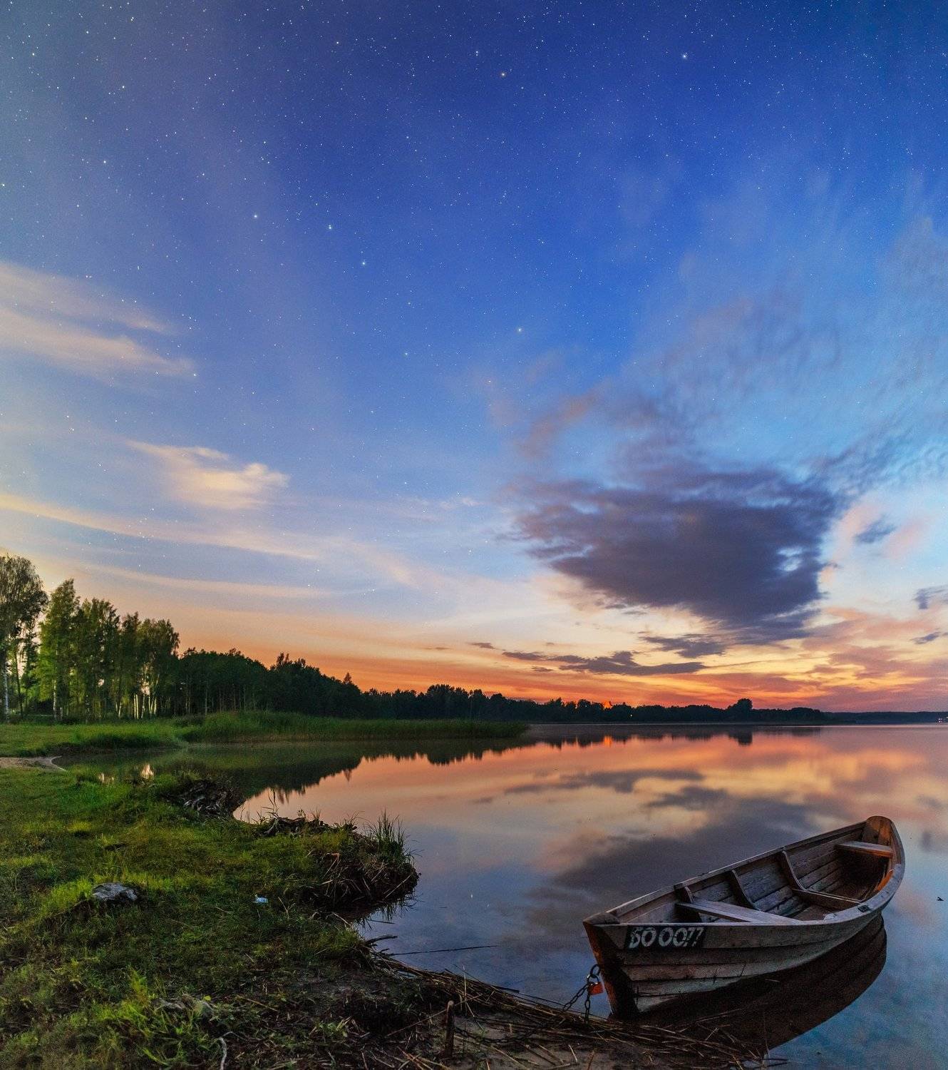 Браславские озера, отражение, Большая медведица, Большой ковш , Vitalis Vasylius