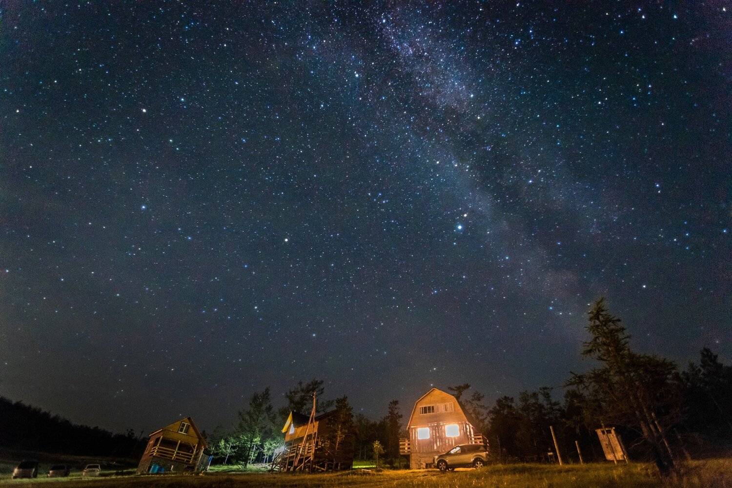 байкал, звёзды, турбаза, пейзаж, ночь, Вячеслав Мельников