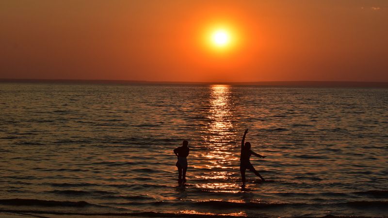 листопад Закат фото превью