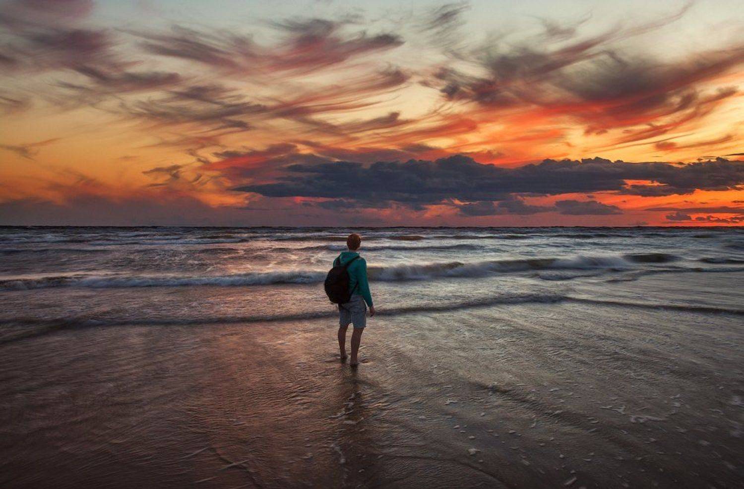 пейзаж, диалог, закат, море, краски, цвет, импрессионизм, Aleksandr Kljuchenkow