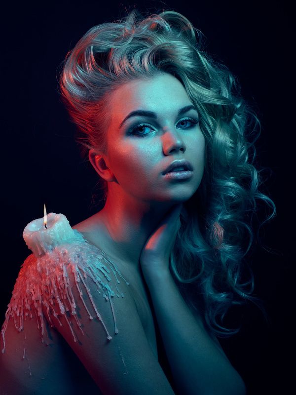 свеча,портрет,красота Свеча фото превью