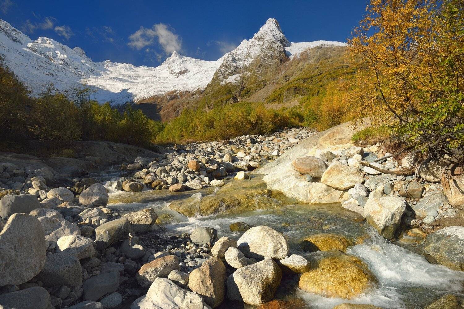 горы осень домбай, Александр Жарников