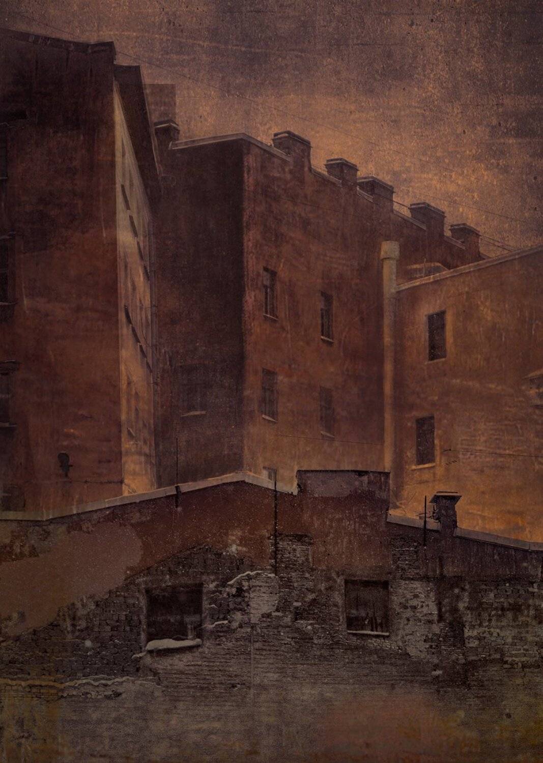 город, архитектура, стены, брандмауэры, санкт-петербург, абстрактные, абстракция, арт, картины, Евгений Корниенко