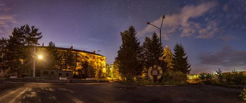 Ночной город Лысьва