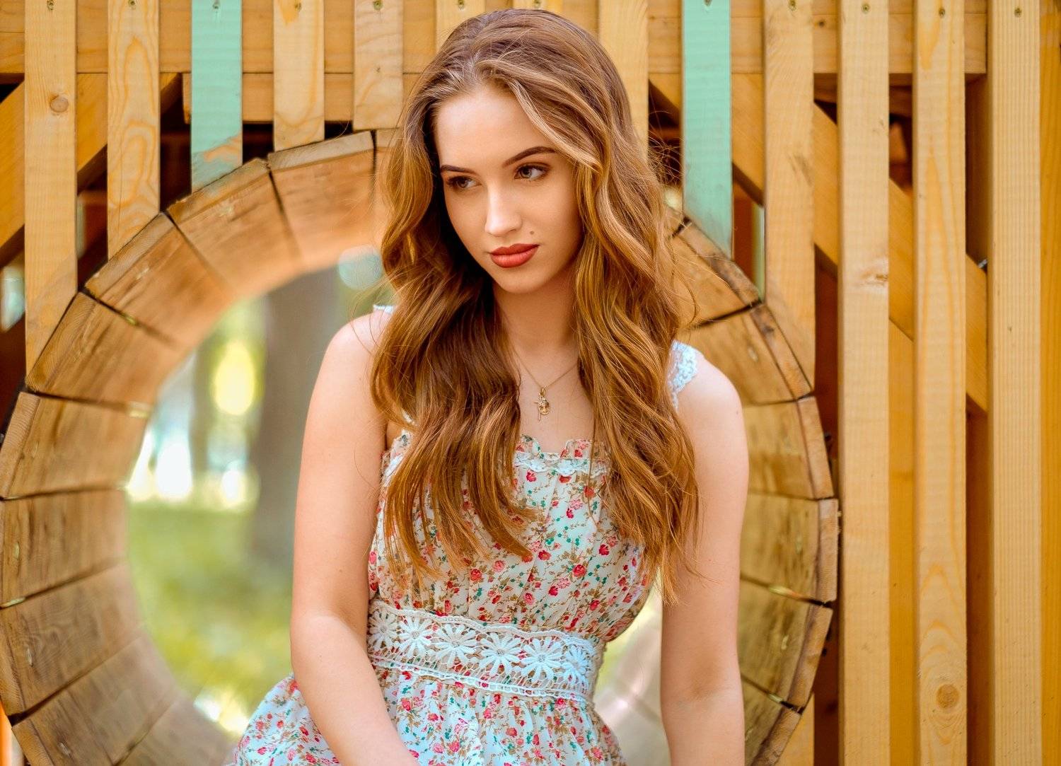 girl, summer, beautiful, young, female, dress, portrait, Saulius Ke