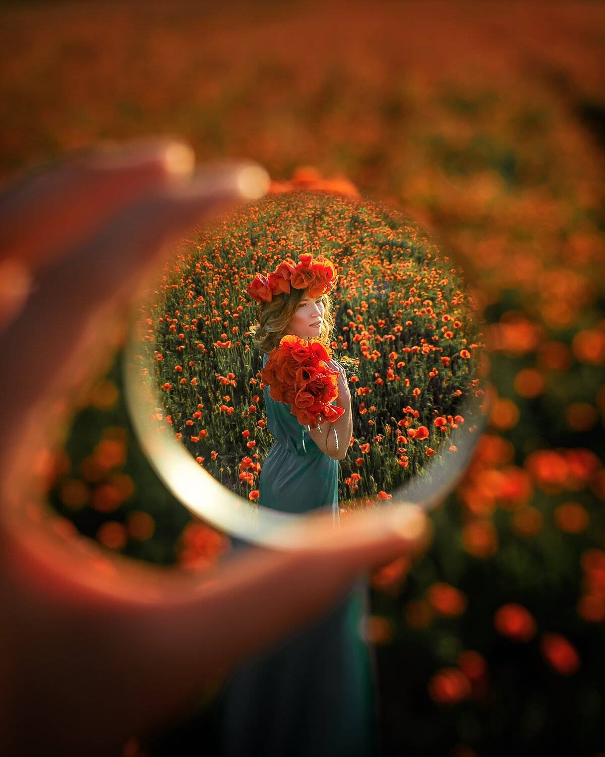 девушка маки венок свет, Вероника Гергерт