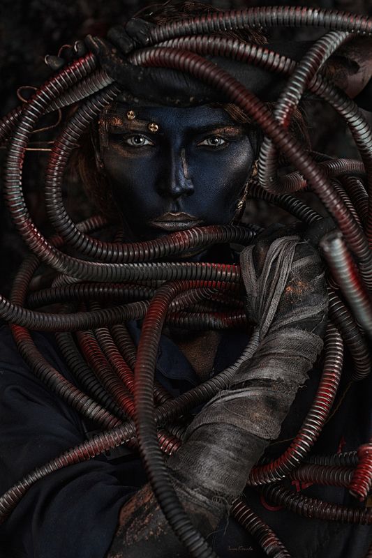 портрет, человек, подземелье, арт, фейсарт, боди, люди, глаза, взгляд, креатив, студия неизбежность фото превью