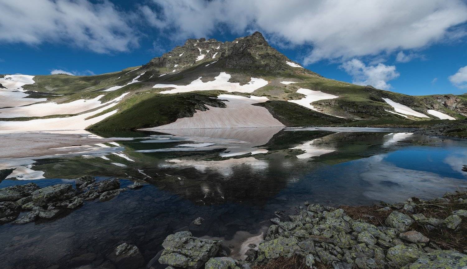 кавказ, горы, кчр, загедан, озеро, июнь, 2018, ФЁДОР