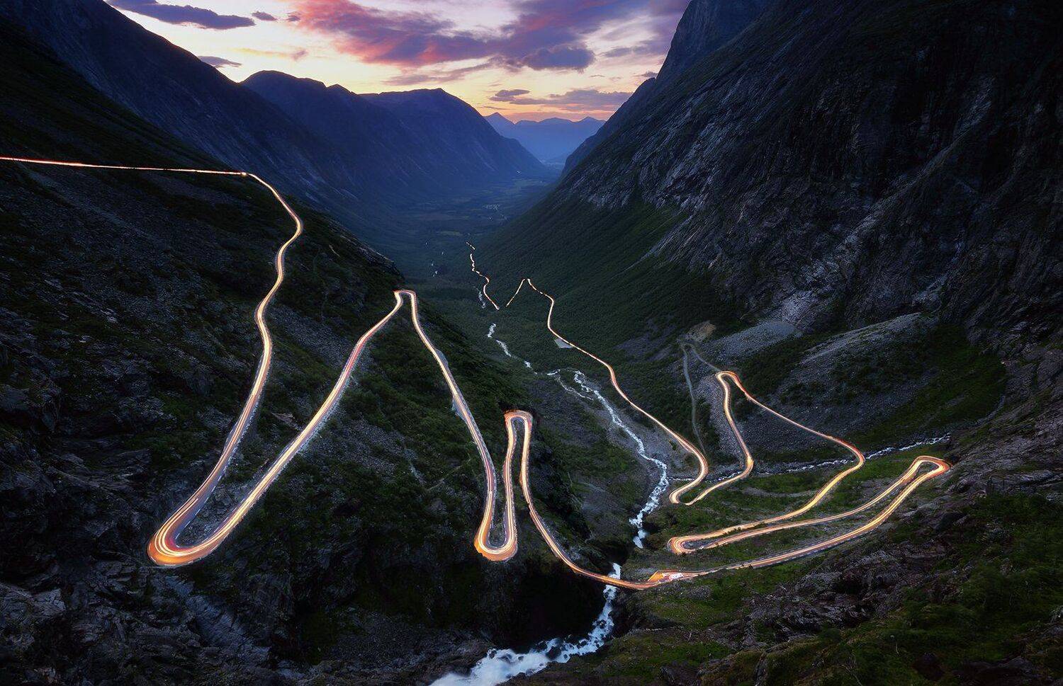 серпантин, норвегия, лестница троллей, trollstigen, лето, горы, Евгений Матюшенков