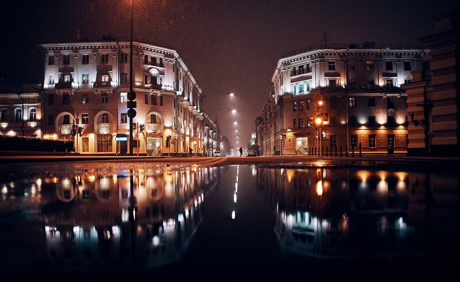город архитектура минск отражения night city reflection sony alpha a7ii capture one , Александр Фанковин