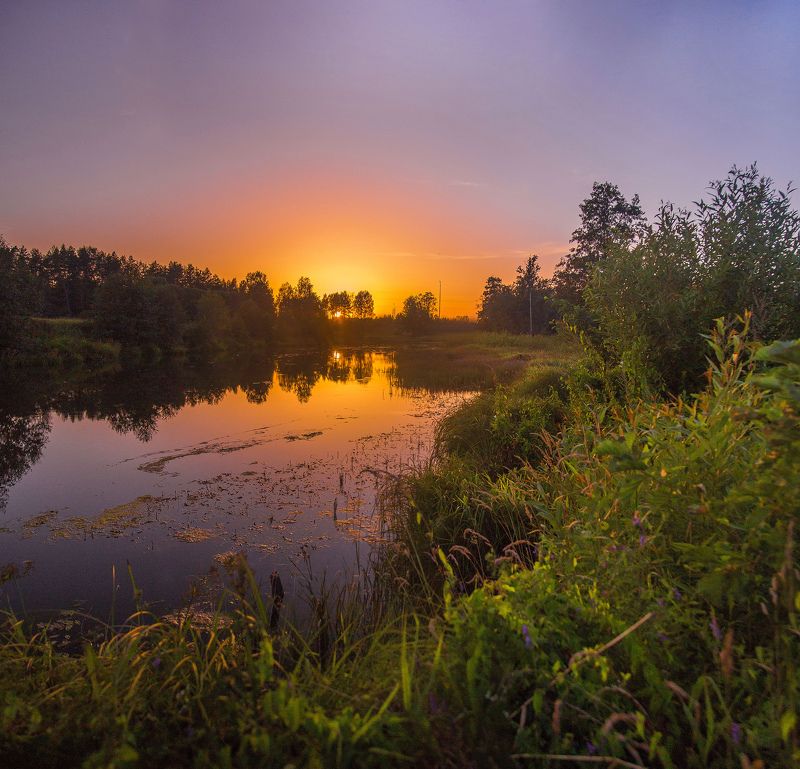 Россия, закат, иваново, Ивановская область Тихое место фото превью