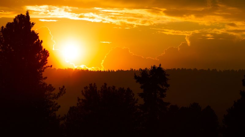 алтай, река, путешествие Закат над Телецким фото превью