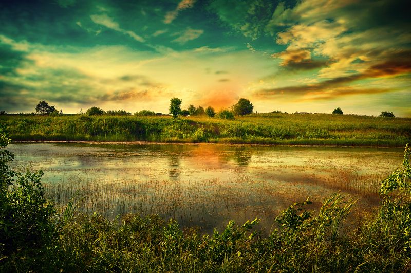 закат закат фото превью