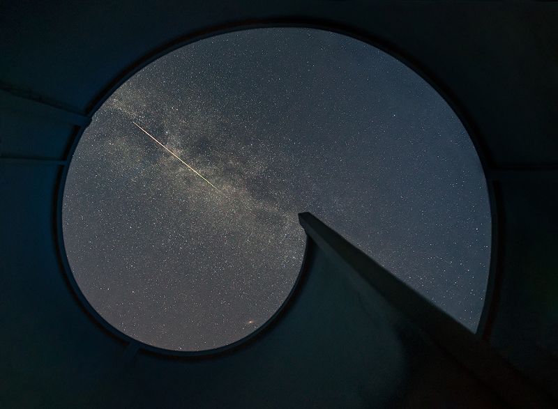 звёзды, пейзаж, ночь, композиция Падающие звёзды фото превью