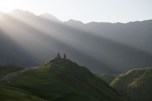 Sunrise over the Caucasus