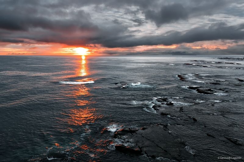 остров беринга, тихий океан, bering island, pacific ocean, sunset Там за океаном фото превью