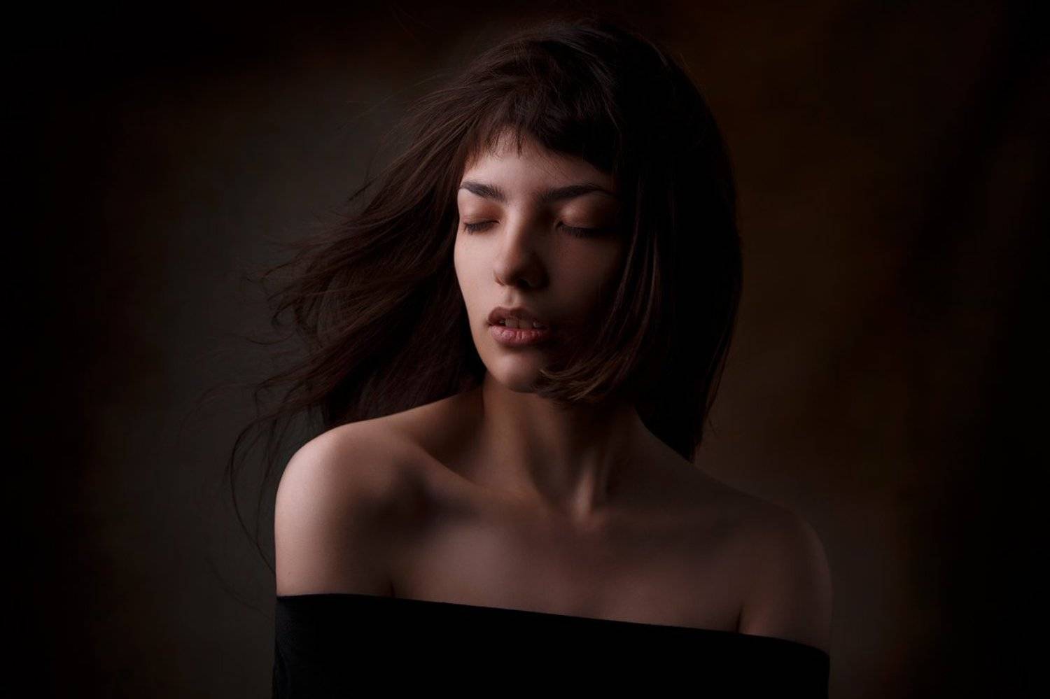 портрет, девушка, картина, Руслан Рахматов