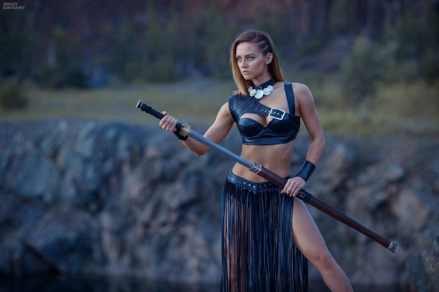 сказка, амазонка, амазонки, amazon,воительница, воин, копье, девушка воин, amazons, amazon, лук, стрелы, горы, озеро, фентези, меч, фитнес бикини, девушка с мечом, Сергей Суховей